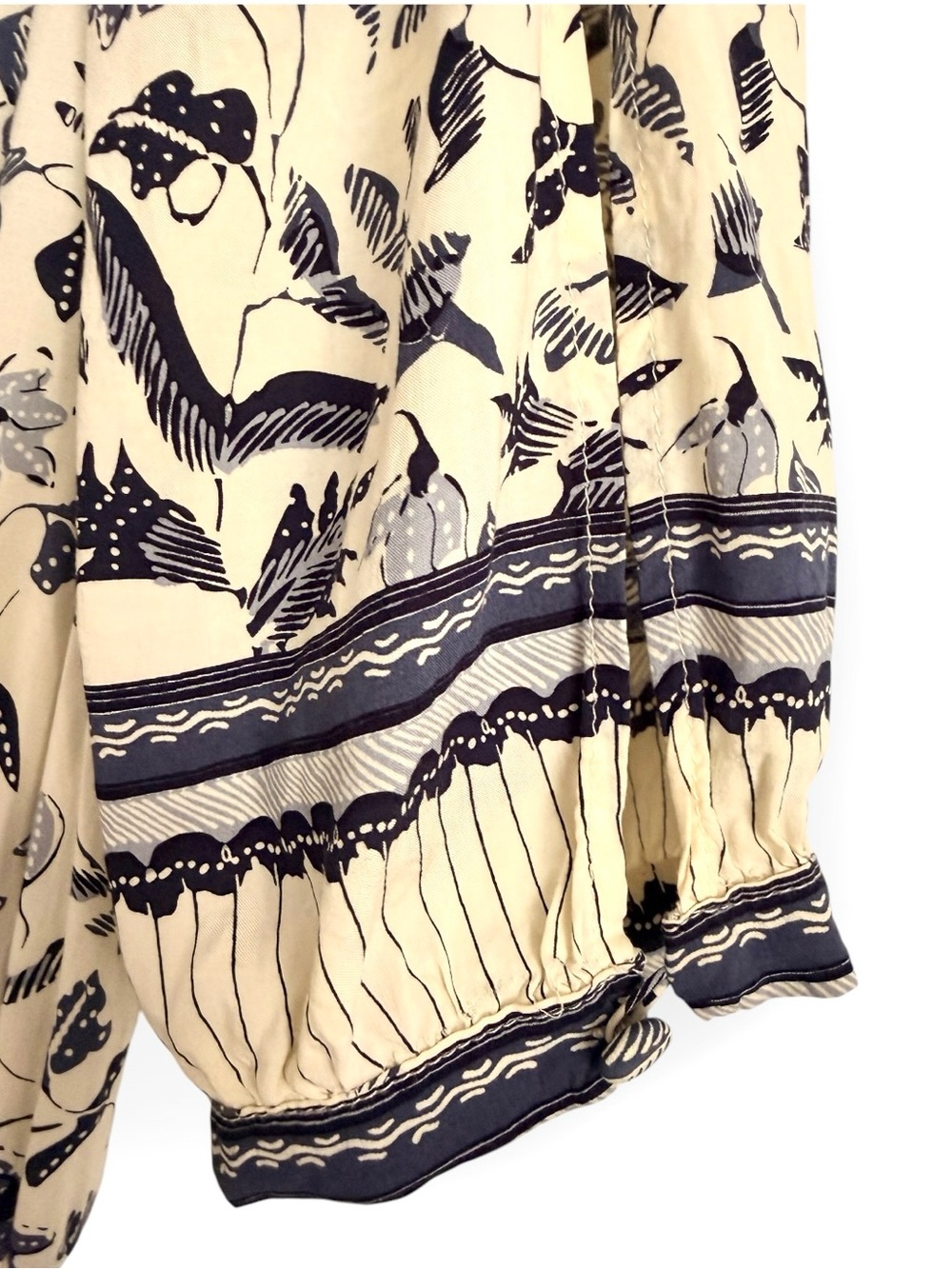 NATALIE MARTIN Wildflower pale yellow navy Laurie Maxi floral Dress XS $280 - Picture 2 of 6
